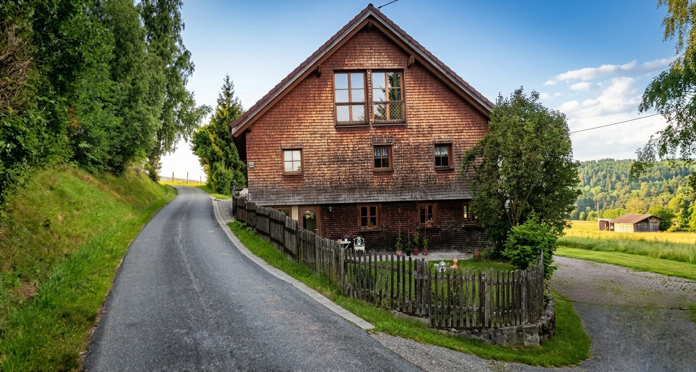 Der historische Schwarzwaldhof von außen, Standort des Chalet-Loft Wutachblick